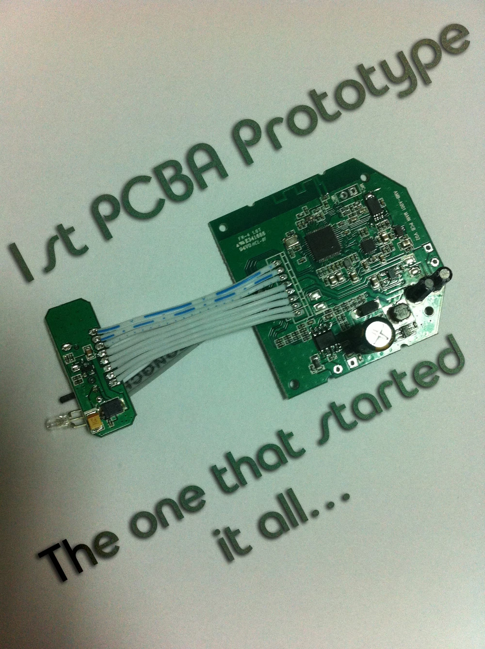 The first prototype board to prove the concept