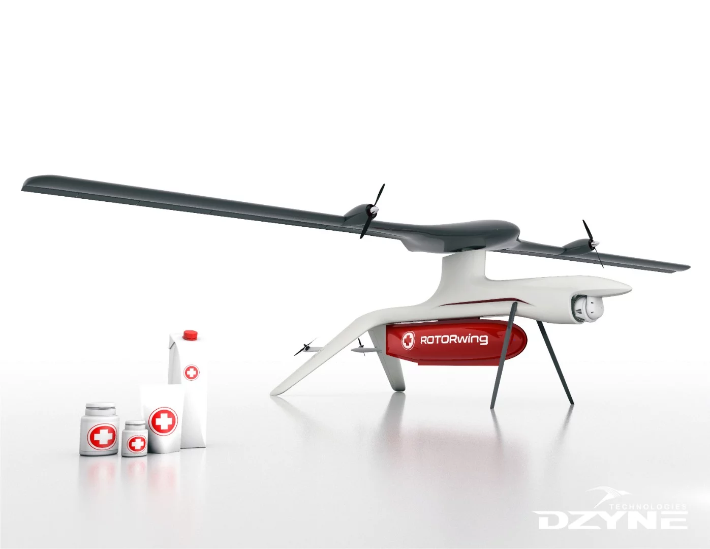 Among other things, the ROTORwing drone could be used for delivery of organs, medication or blood