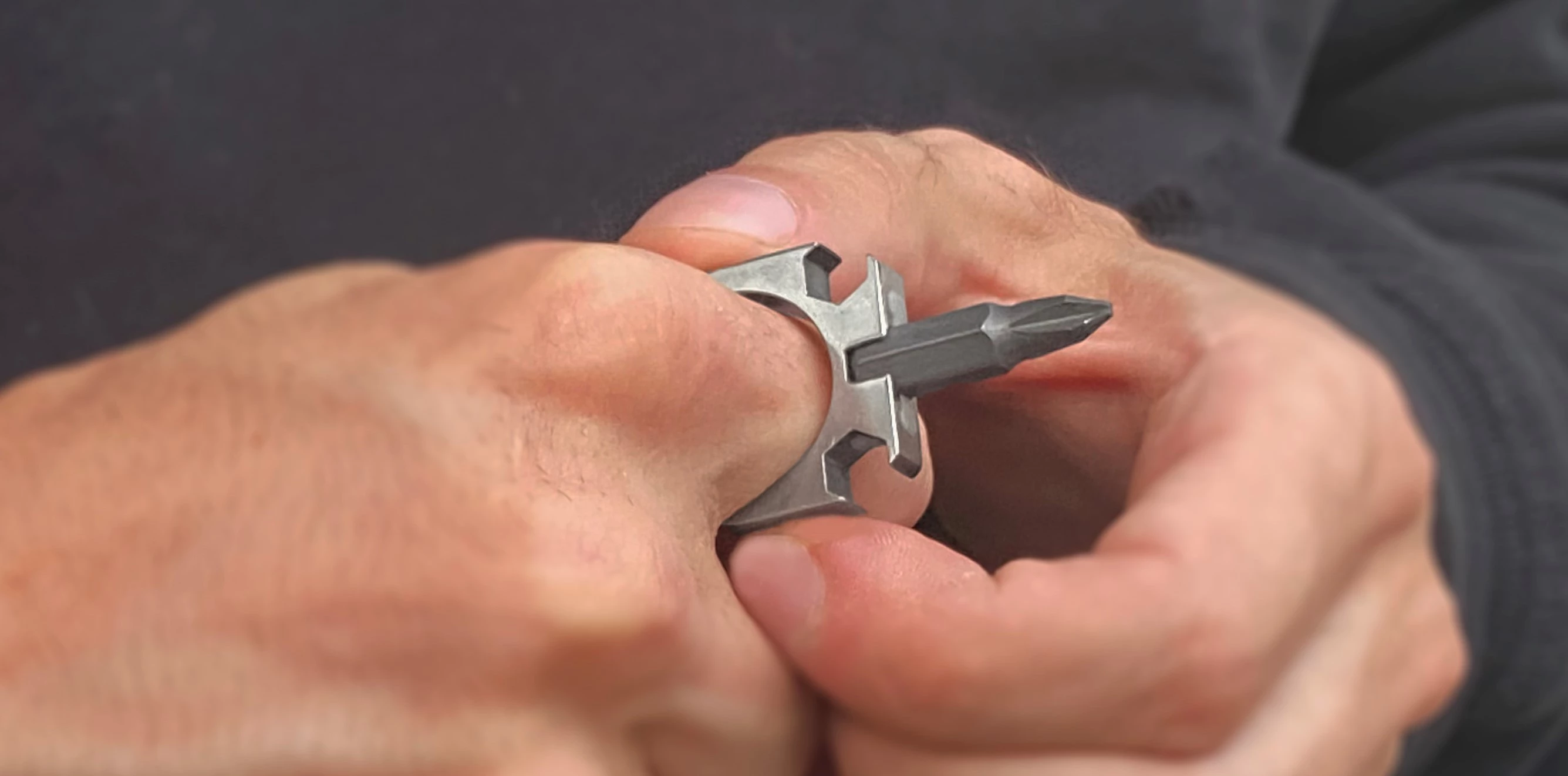 The Tool Ring can hold regular hex bits