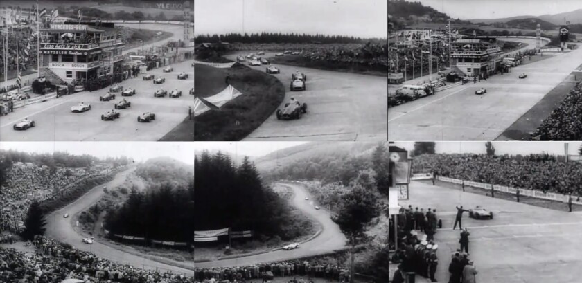 Nürburgring was the venue for the auction car's debut in the hands of Juan Manuel Fangio.