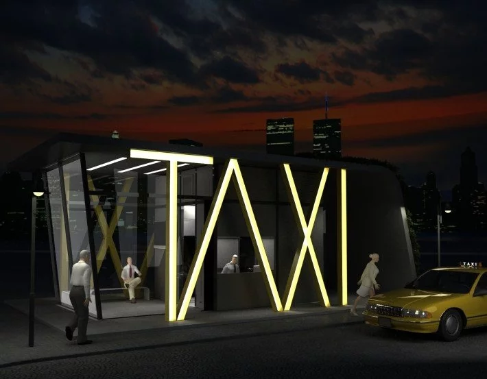 How the TAXI station would look at night