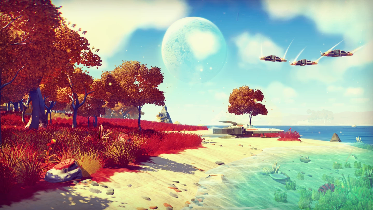 Hello Games' upcoming No Man's Sky promises to provide a breathtaking procedurally-generated universe full of stunning alien worlds that you can explore to your heart's content (Image: Hello Games)