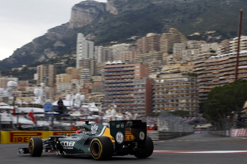 Caterham's F1 car in Monaco