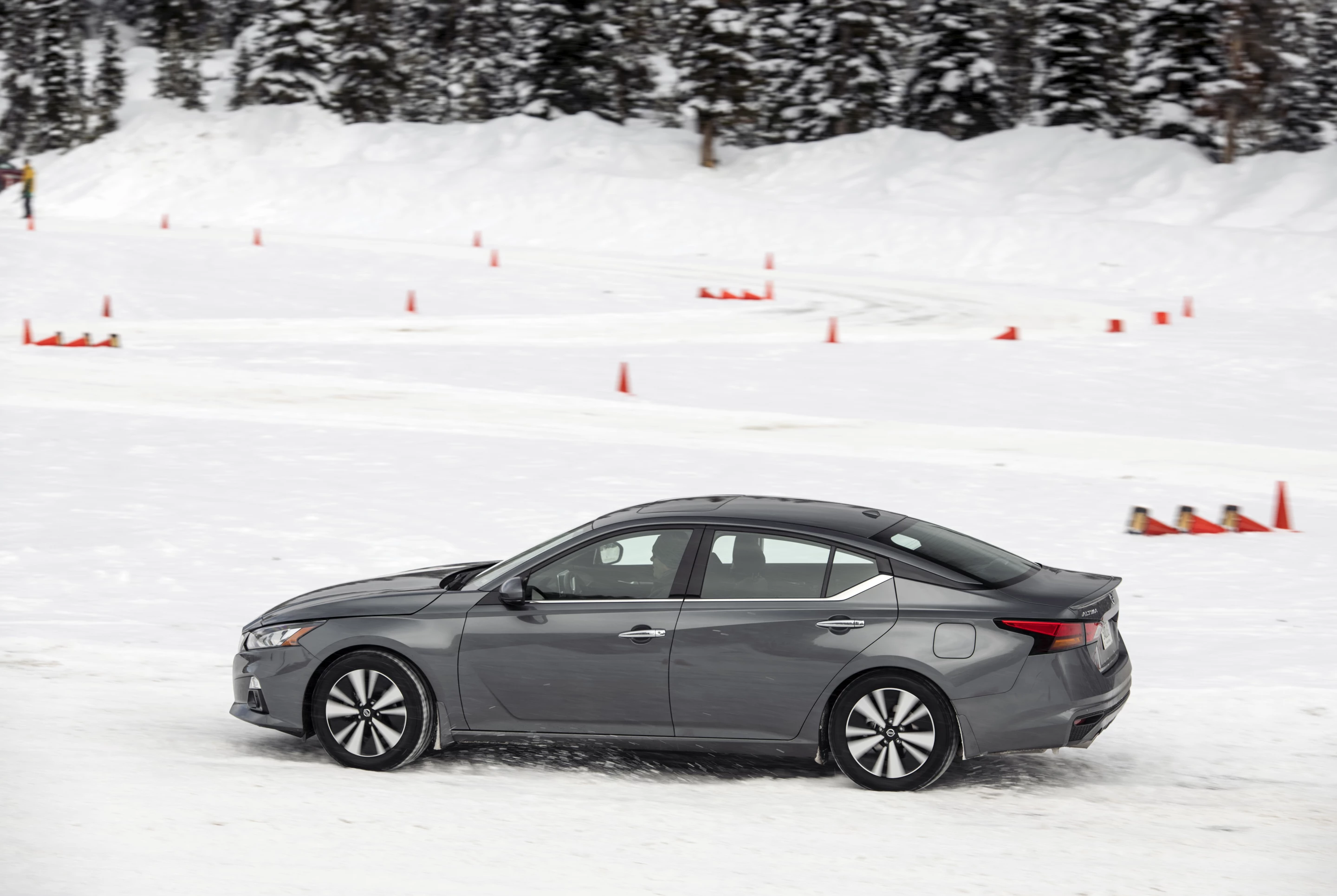 The new Altima AWD from Nissan has well thought out traction control and the CVT helps modulate power output for maximum grip