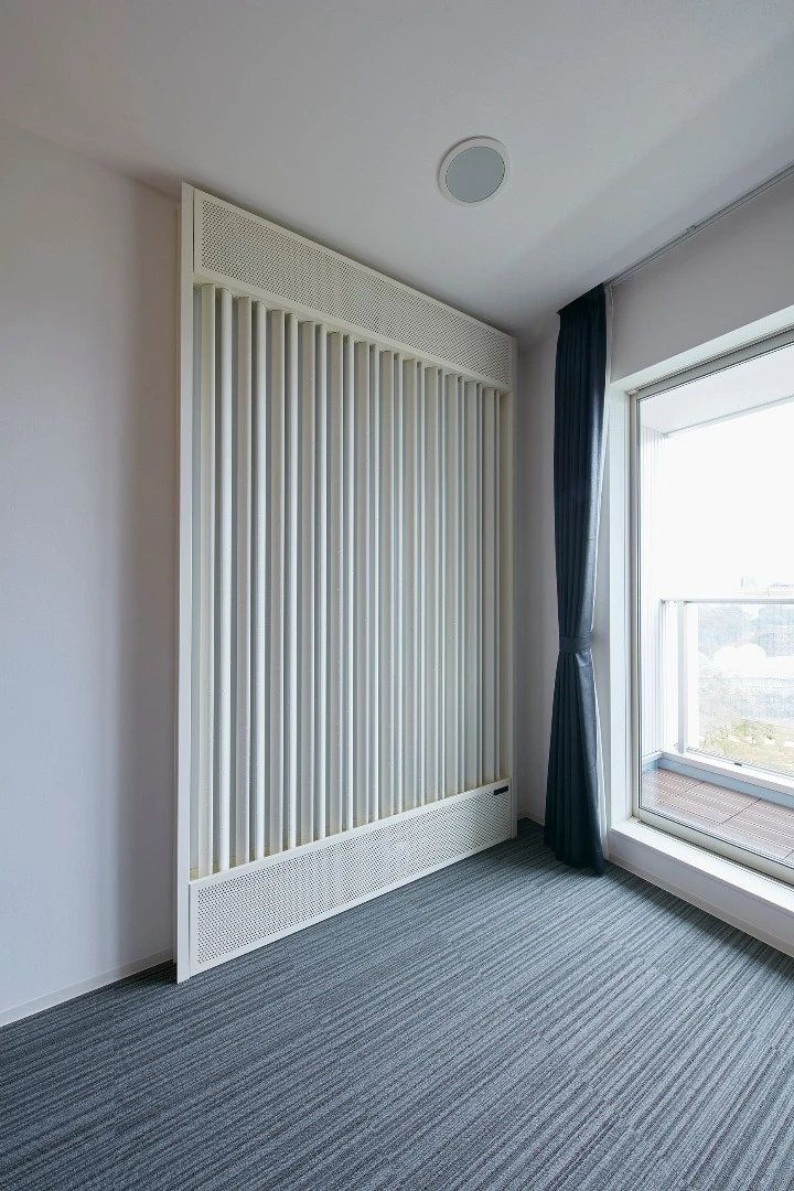 Each room features a radiant panel air conditioning system