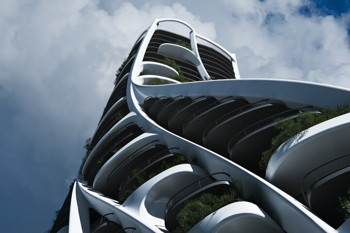 Qondesa will
feature an eye-catching exterior
that's meant to bring to mind
twisting vines