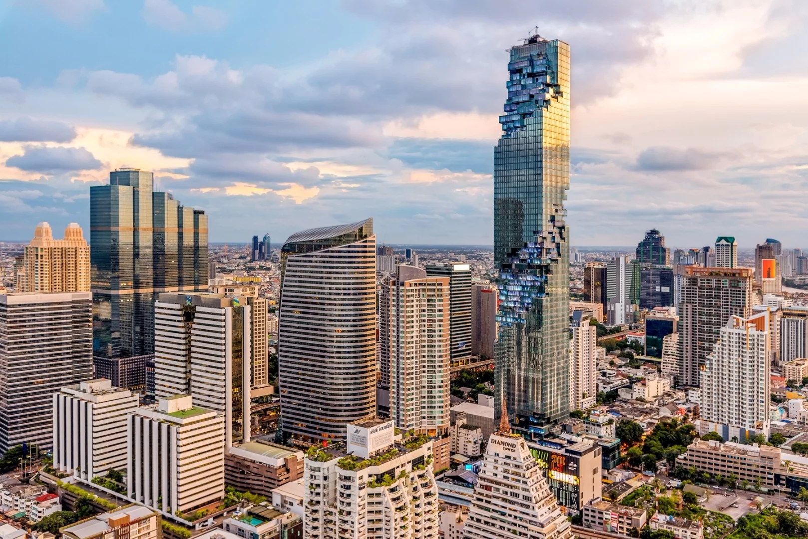 The MahaNakhon tower was designed by Büro Ole Scheeren Group