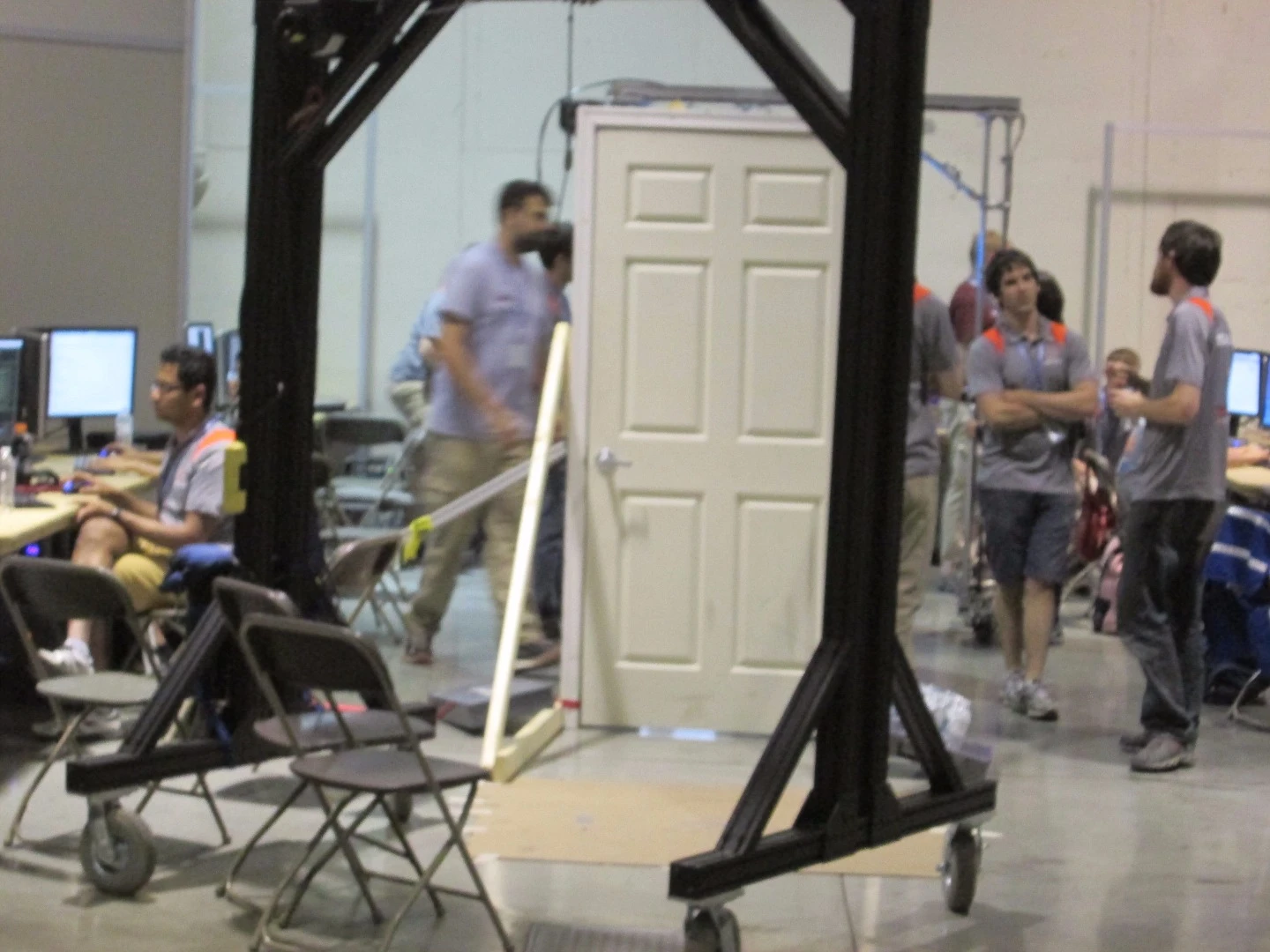 A practice door used by one of the teams