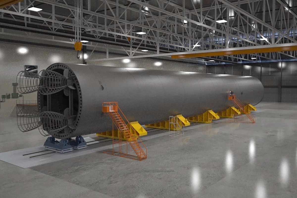 Artist's impression of the SLS core mockup