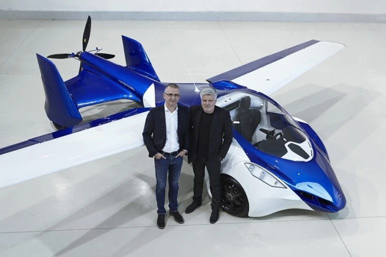 AeroMobil co-founders Stefan Klein (left) and Juraj Vaculik