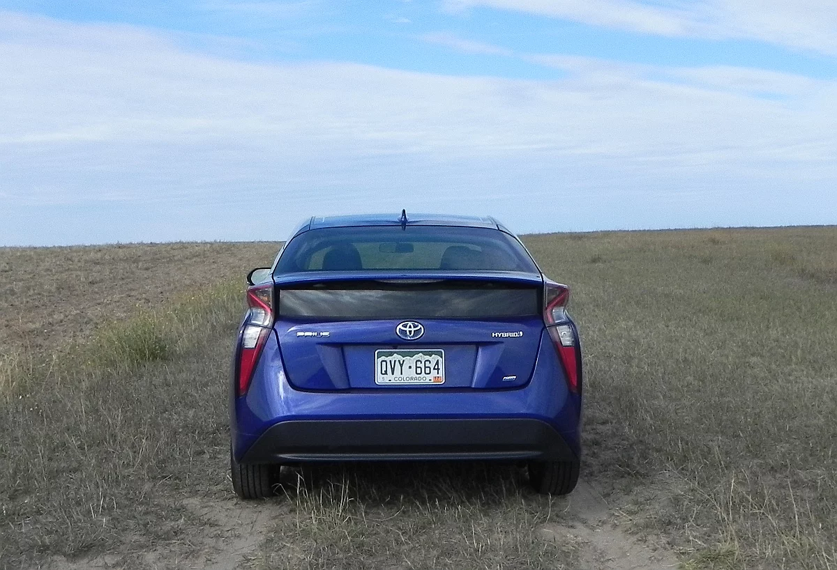 The overall shape of the Prius as a car (and brand) remains, found in the dual rear windows, odd trunk-like protrusion from the hatchback, etc