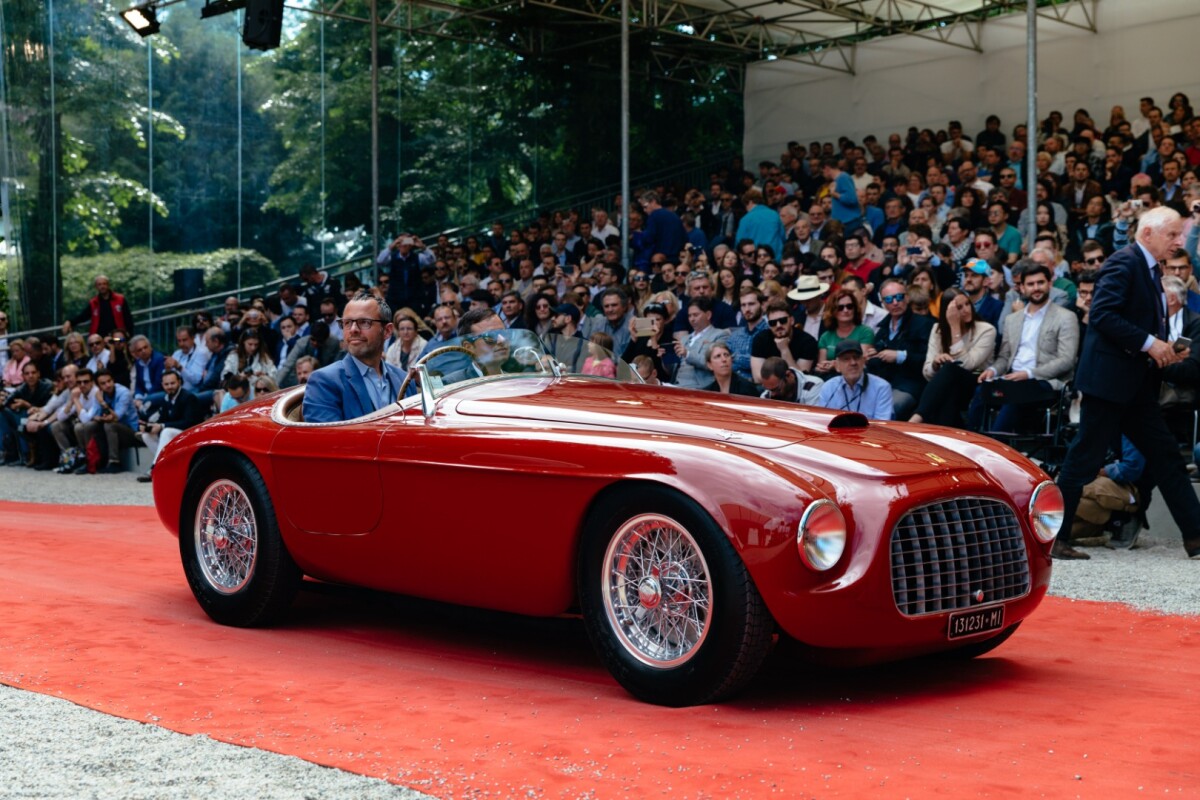 The winner in Class G: Speeding Against The Clock: Endurance Racing Legends, was this 1949 Ferrari 166 Mille Miglia Barchetta by Touring, owned by Brian Ross (US)