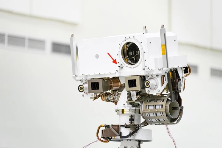 the SuperCam instrument with microphone