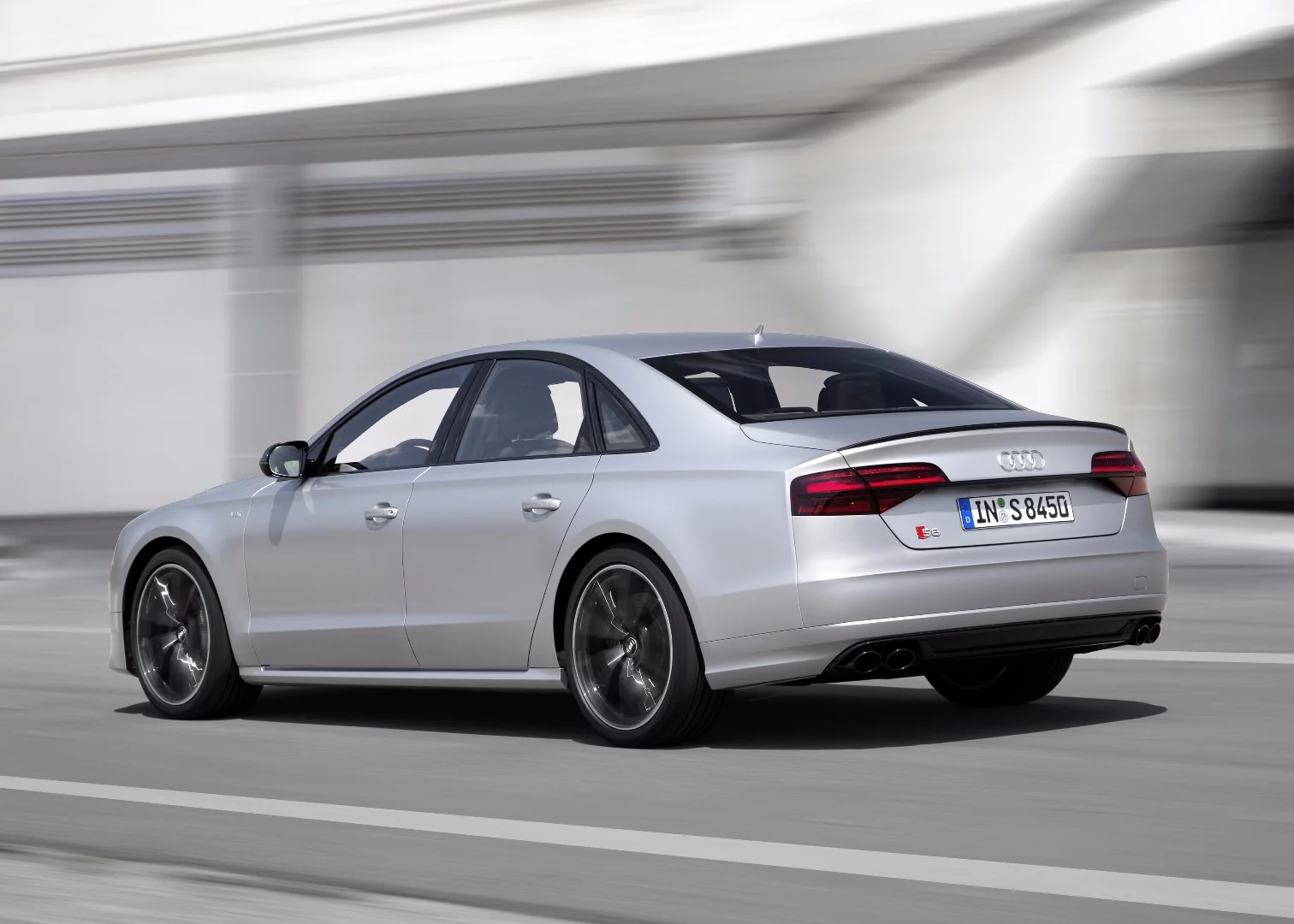 The new Audi S8 plus has a top speed of up to 305 km/h (189.5 mph)