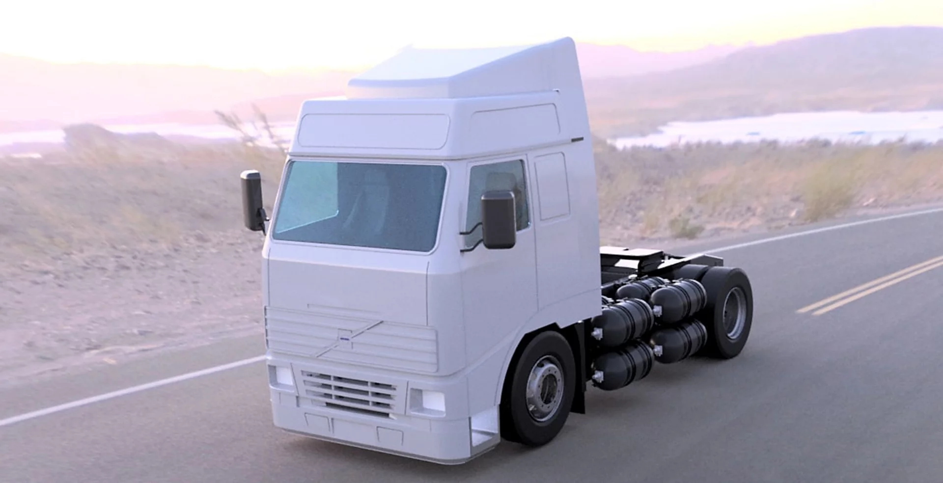 ULEMCo's modified Volvo truck burns hydrogen instead of gasoline for a zero-emission combustion powertrain