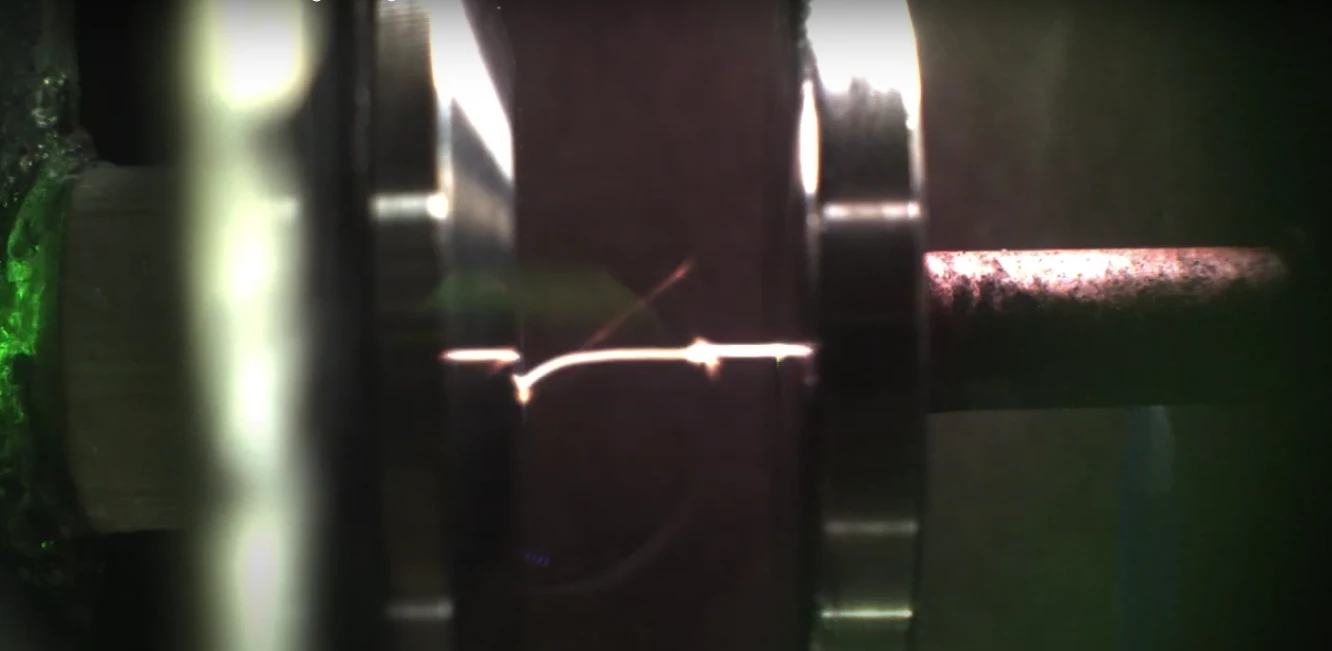 A "lightning" bolt in the lab follows the path of a laser tractor beam