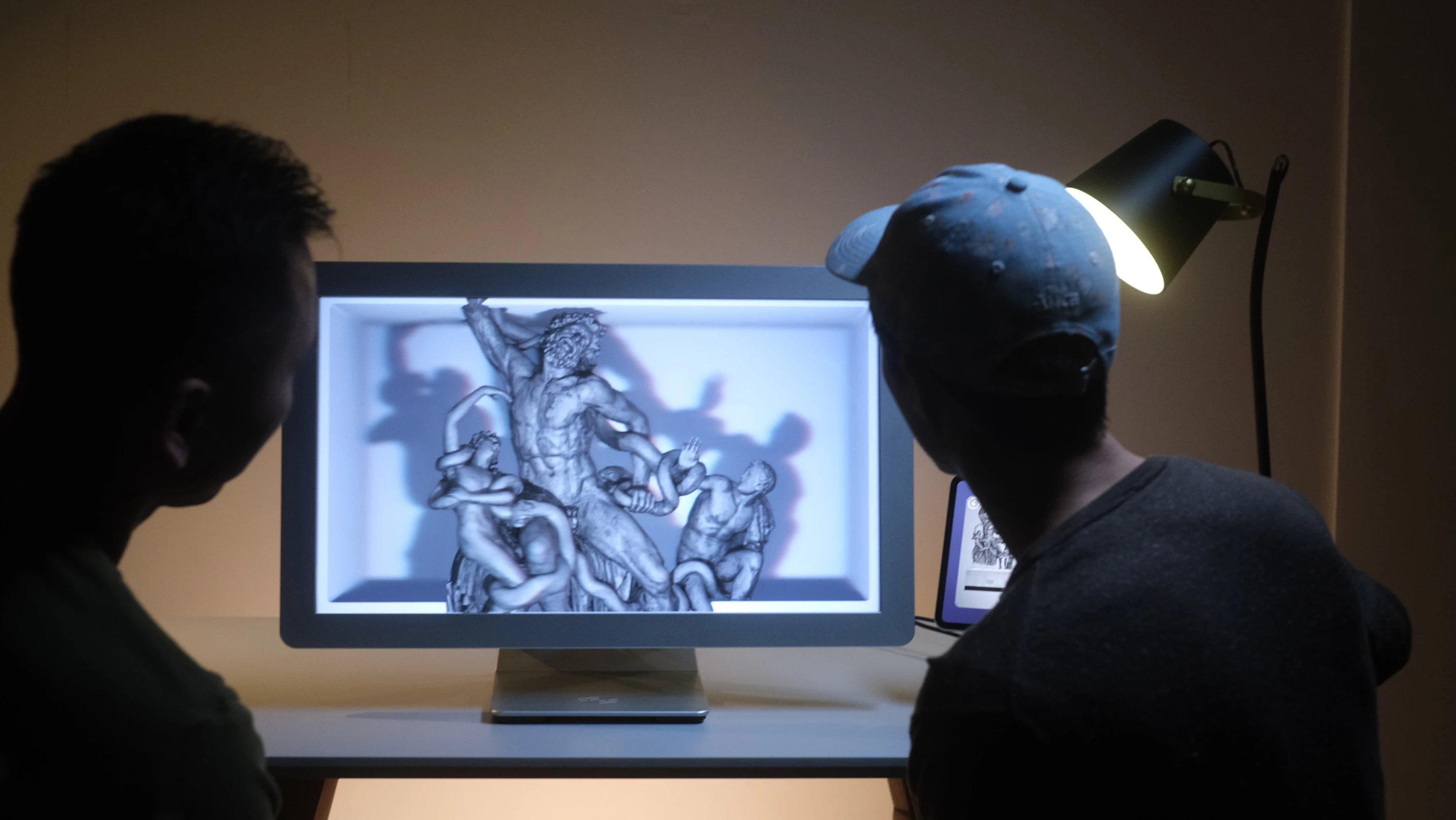 The Looking Glass 27 projects up to 100 simultaneous perspectives, allowing multiple users to experience 3D content together