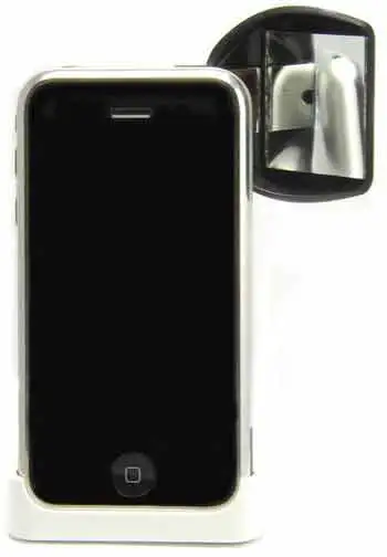 iSnapMe attaches to your mobile phone and turns it into a front-facing camera