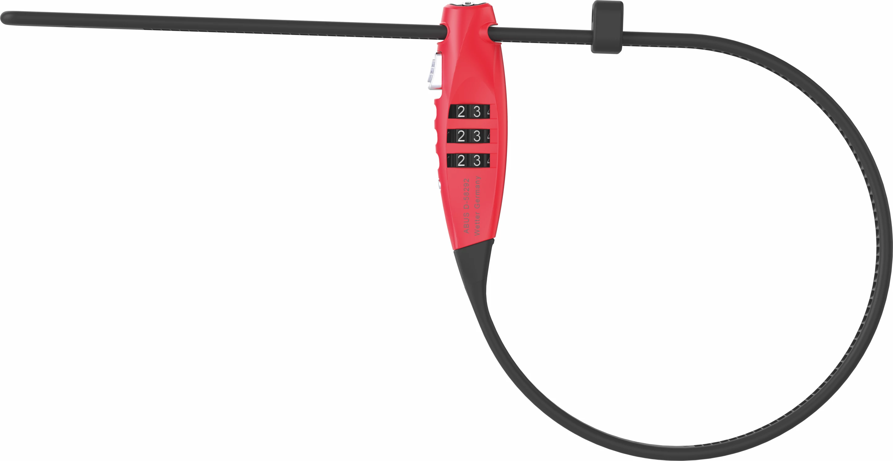 The Abus CombiFlex TravelGuard features a 45-cm (17.7-in) cable along with a resettable 3-digit combination lock cylinder