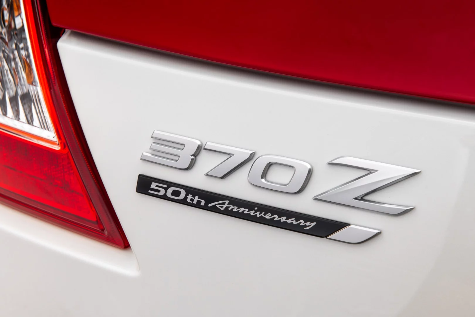 This ID plate on the rear of the car also denotes the 370Z 50th Anniversary Edition status