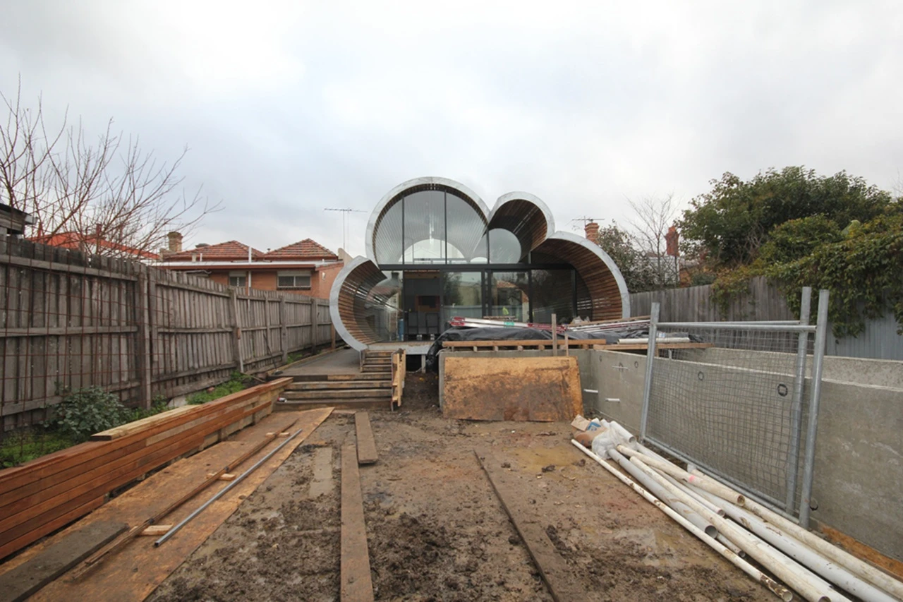 The renovation and extension in progress