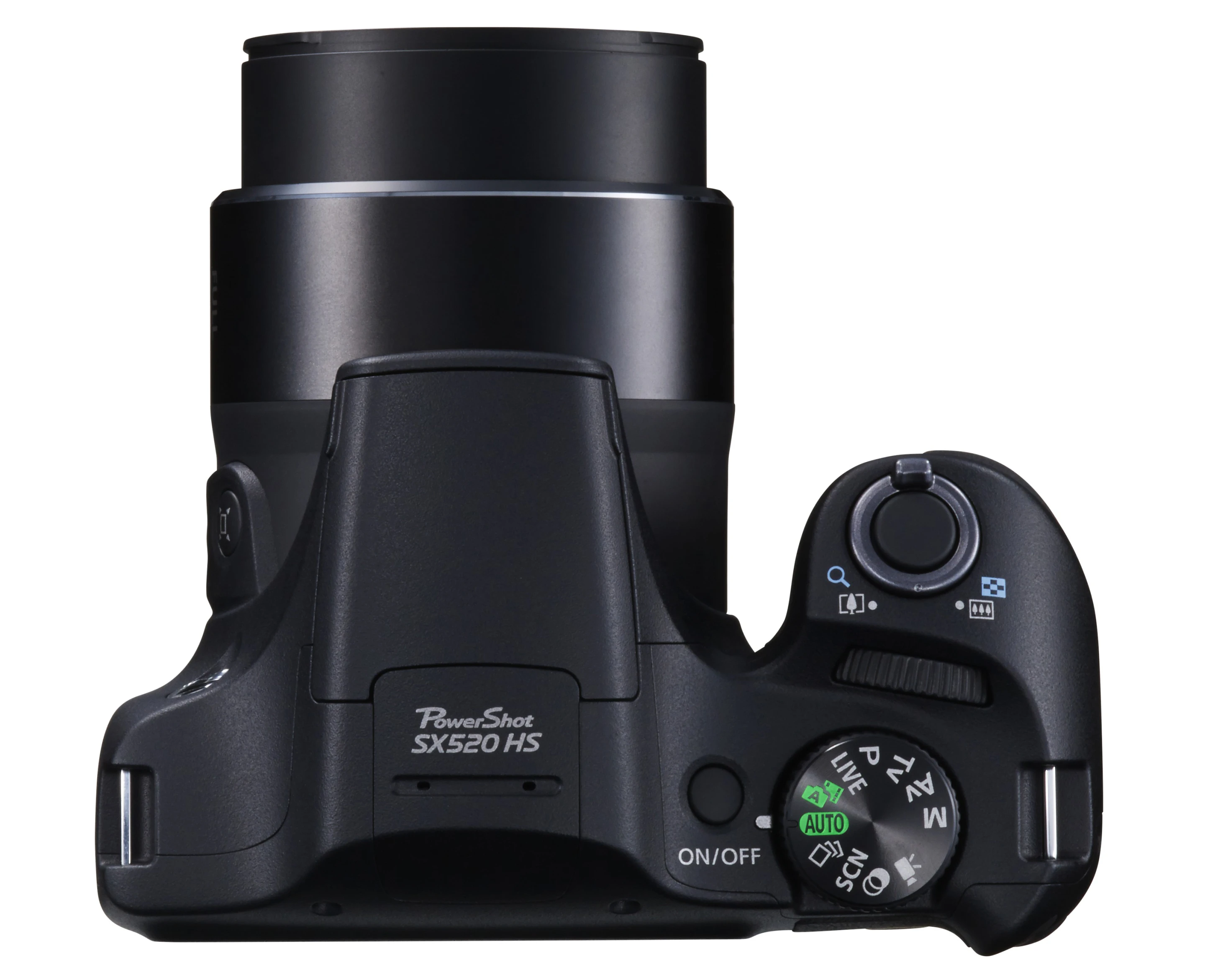 The Canon PowerShot SX520 HS boasts a massive 24-1,008-mm equivalent zoom lens