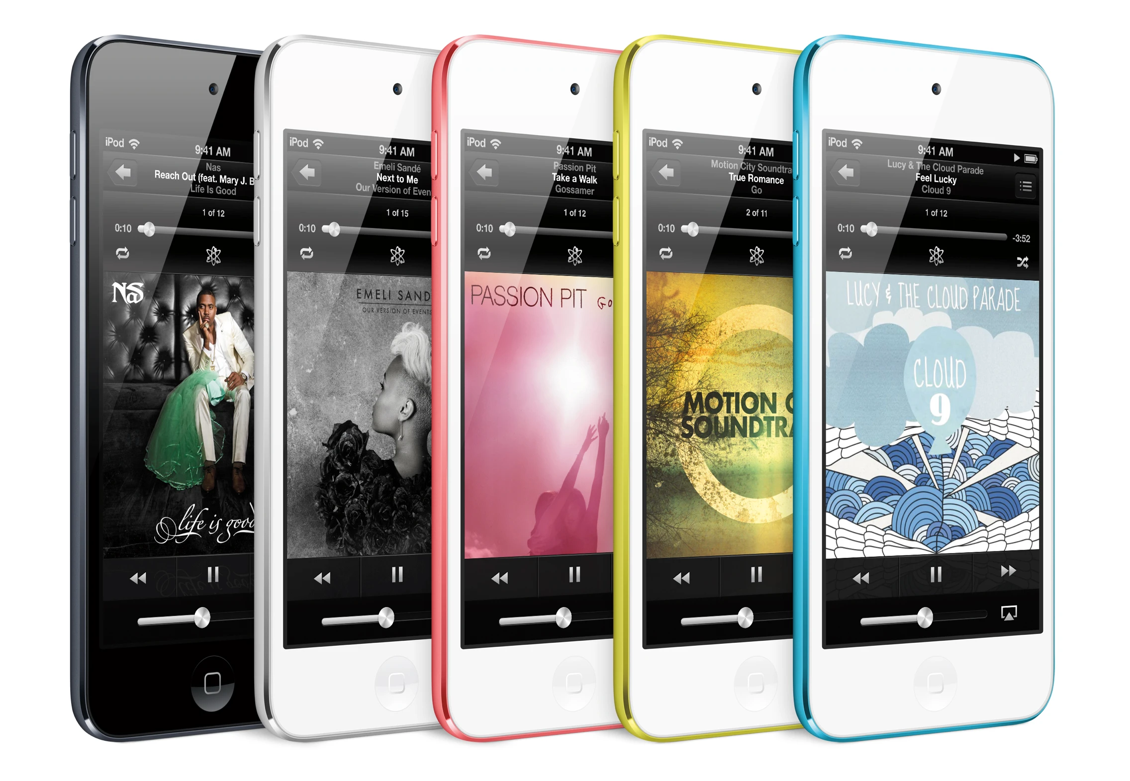 The new iPod touch will come in five different colors