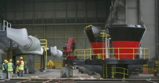 Tidal energy turbine under construction