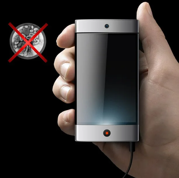 Although it will do little for greasy finger marks, the in-built UV LCD surface cleaner fires while the phone is charging to clear the HTC 1 of nasty micro-organisms