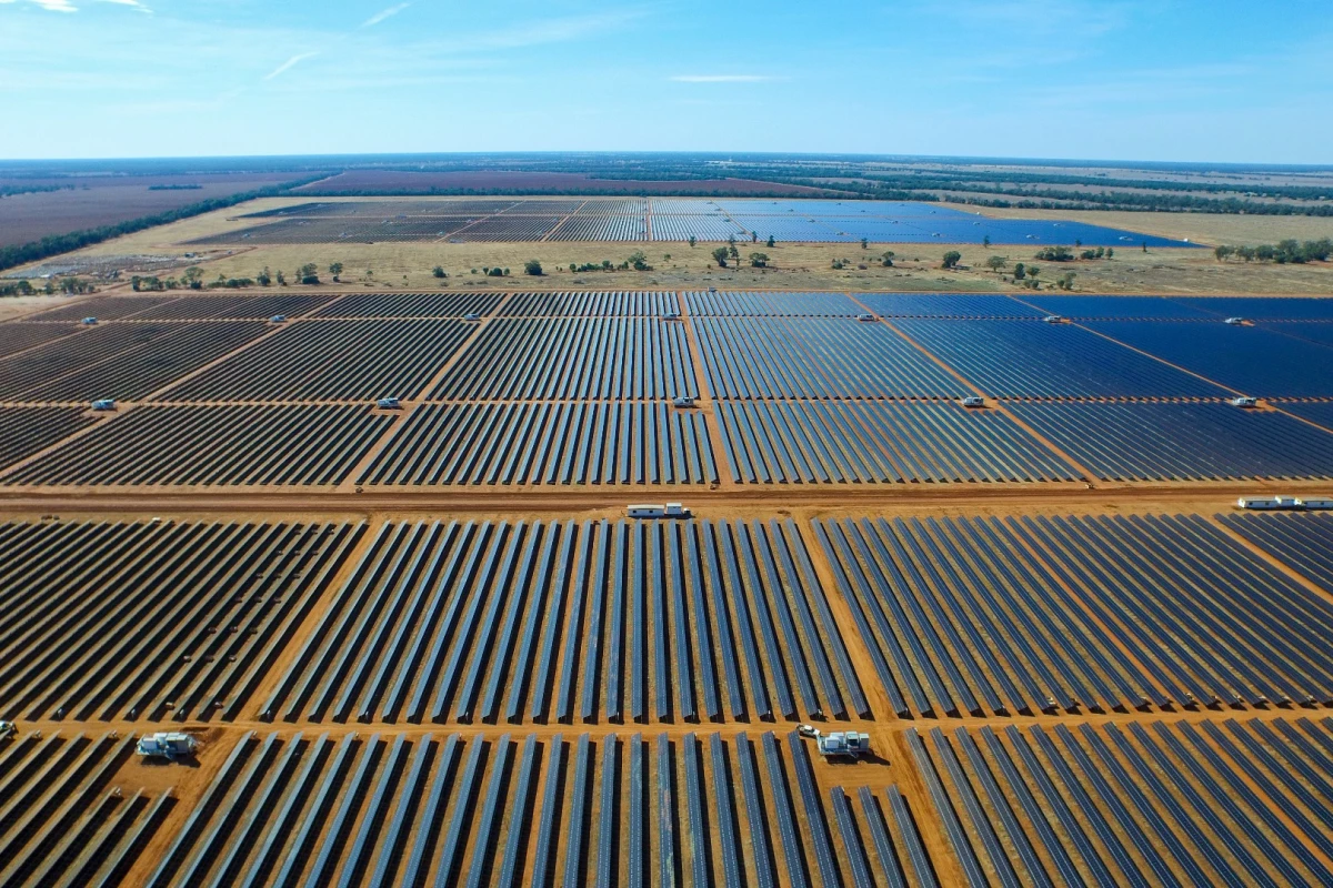 Together, the Nyngan (pictured) and Broken Hill plants will produce around 360,000 MWh of renewable energy annually