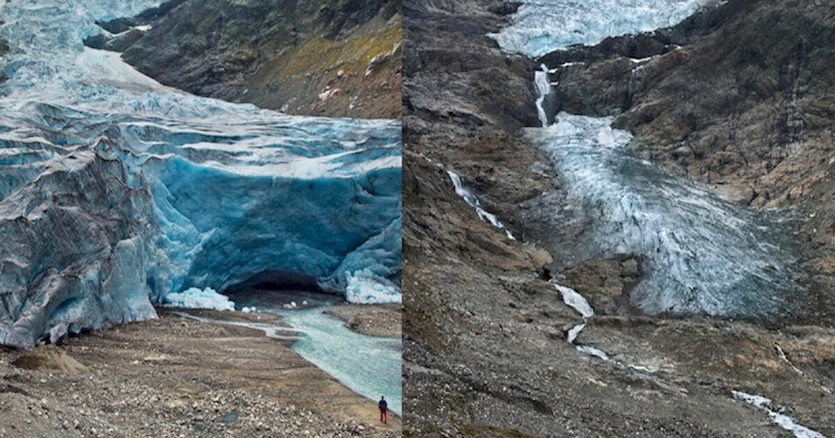 Before & after photos of melting glaciers capture climate change in action
