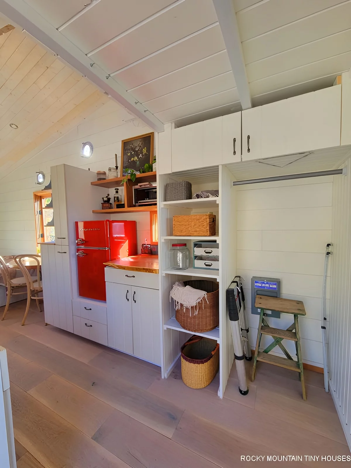 The Beatle's kitchen includes lots of storage space