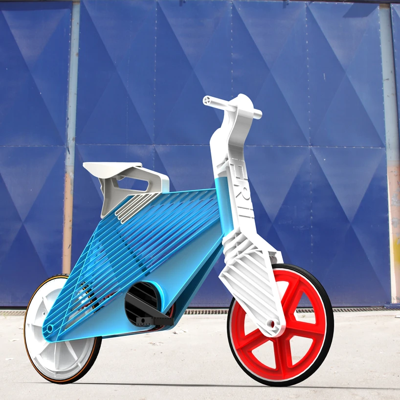 The Frii recycled plastic bike's modular components could be made in a variety of colors