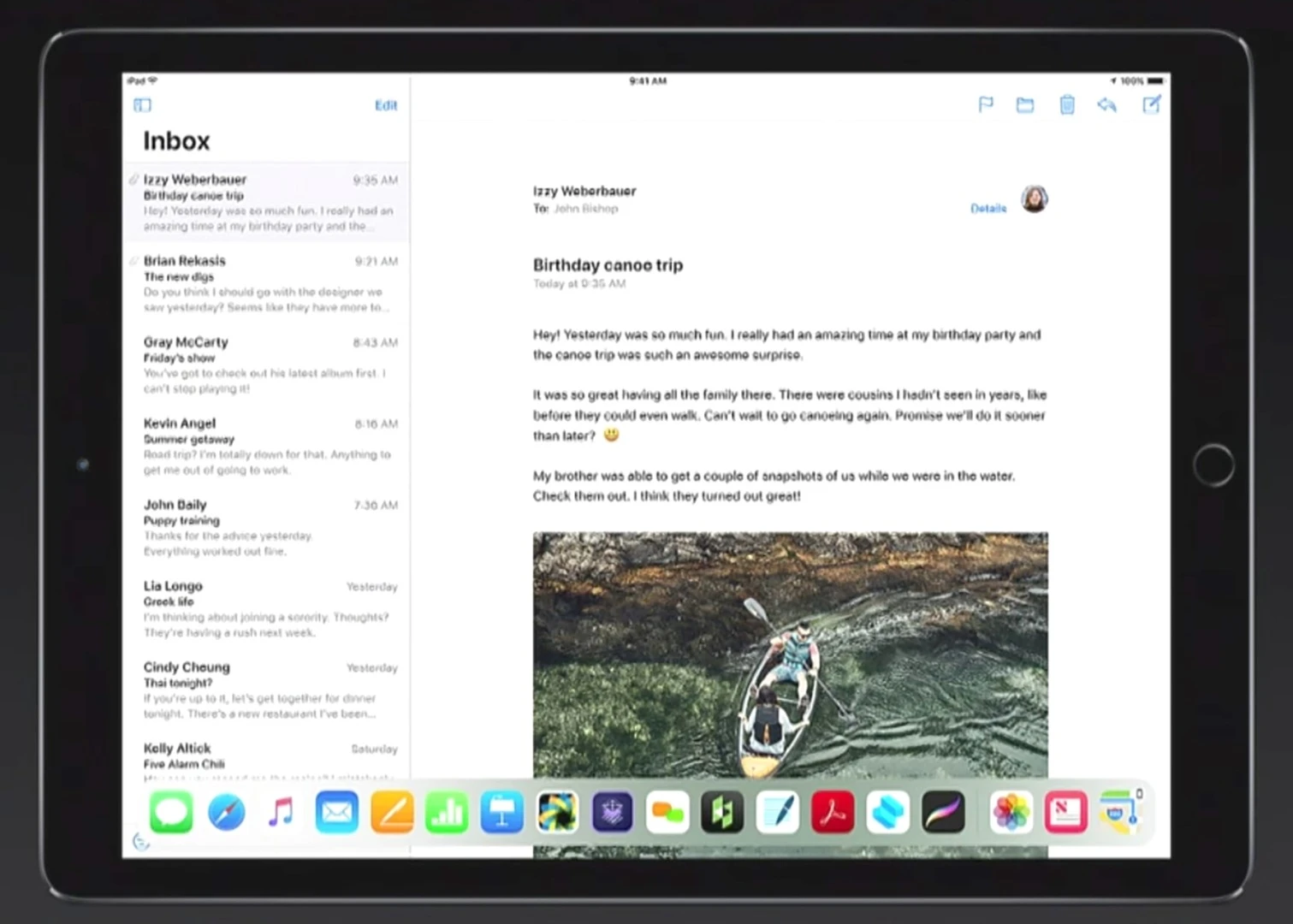 The addition of a Mac-style dock is an iPad exclusive