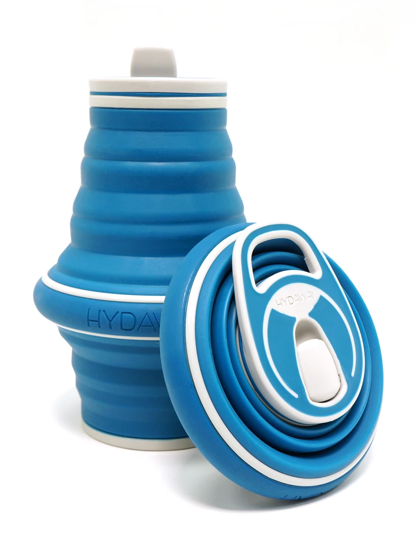 After you're done drinking, the Hydaway bottle collapses in seconds