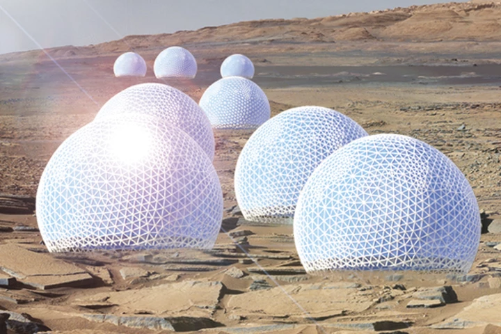 An MIT team won first place for urban design with the Redwood Forest, a series of woodsy habitats enclosed in open, public domes that would reside on the Martian surface