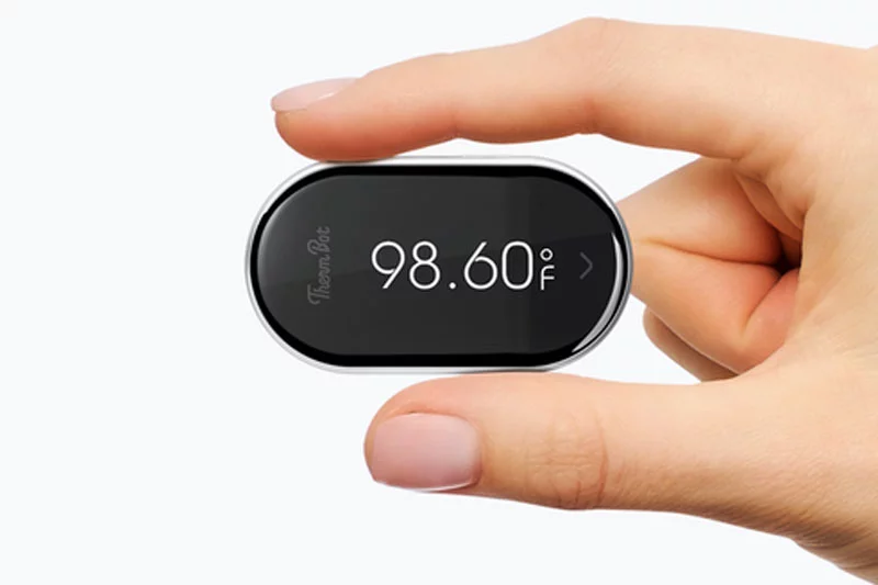 ThermBot displays readings in Fahrenheit and Celsius