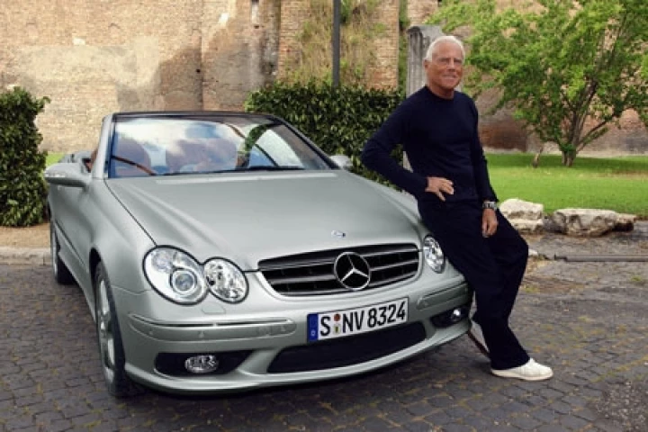 The CLK-Class Cabriolet and designer Giorgio Armani