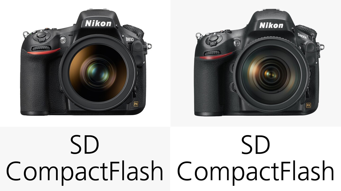 With the Nikon D800/E or D810 there's the option to shoot to one SD memory card and one CompactFlash card