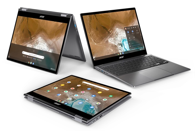 As its name suggests, the Spin 713 Chromebook features a 360-degree hinge for usage flexibility
