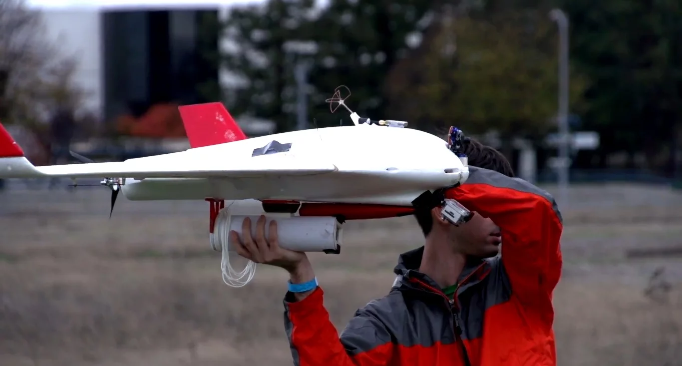 The Burrito Bomber is a flying drone that can take food orders and air drop them at a person's location within minutes