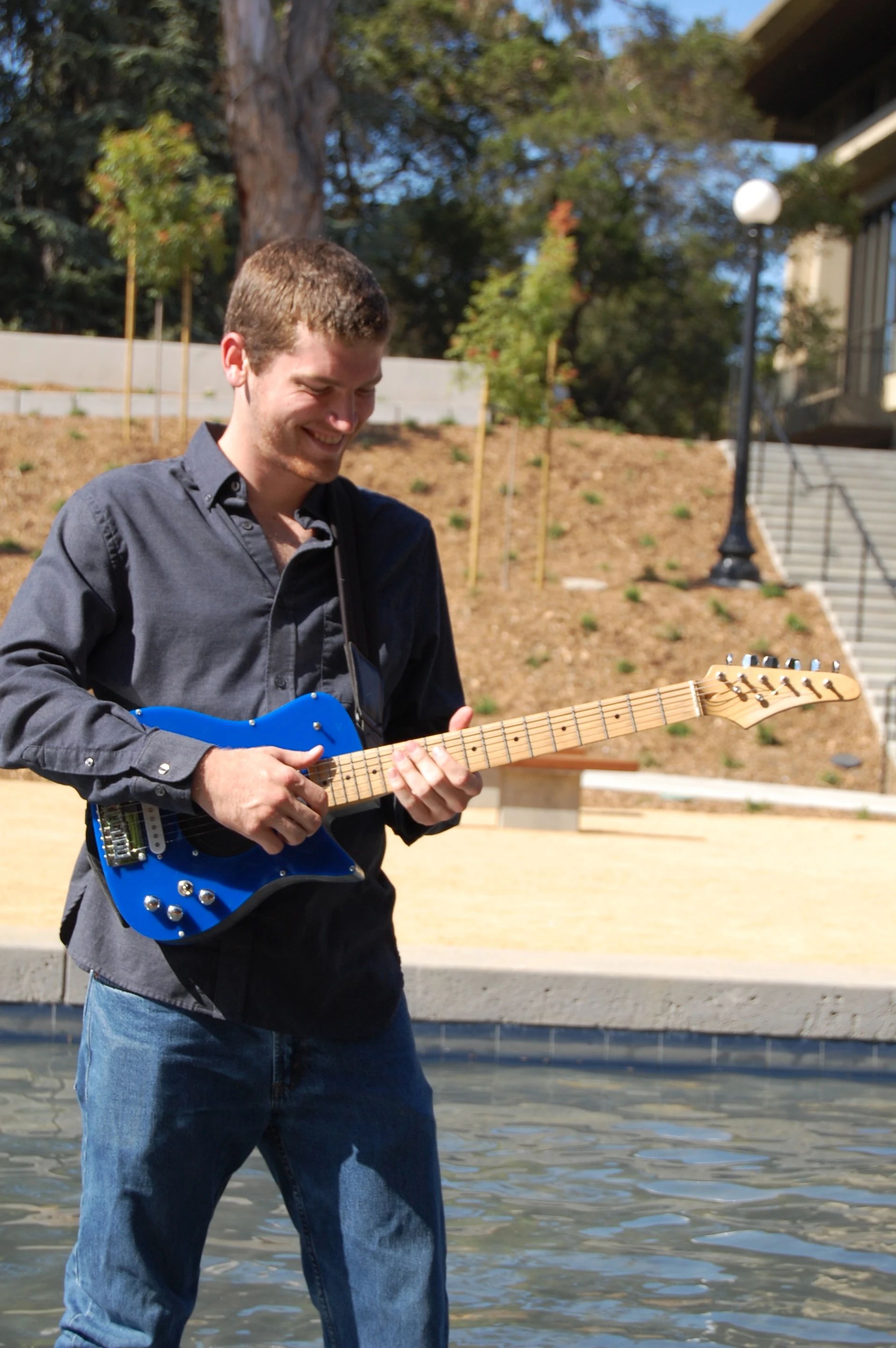 Andrew Penrose with the go-anywhere Ultimate electric guitar