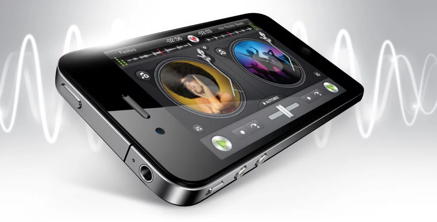 djay twin turntable interface