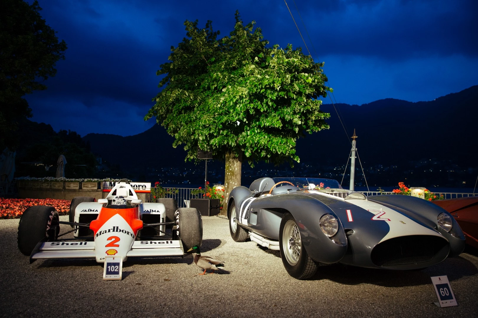 1958 Ferrari 335 S Spyder by Scaglietti | Winner: 2018 Concorso d'Eleganza Villa d'Este | Owner: Andreas Mohringer, Austria | Specifications: 4023 cc, DOHC V12 engine • 5-speed manual transaxle • 390 horsepower at 7400 rpm • Independent suspension front, De Dion real axle • Four-wheel hydraulic drum brakes