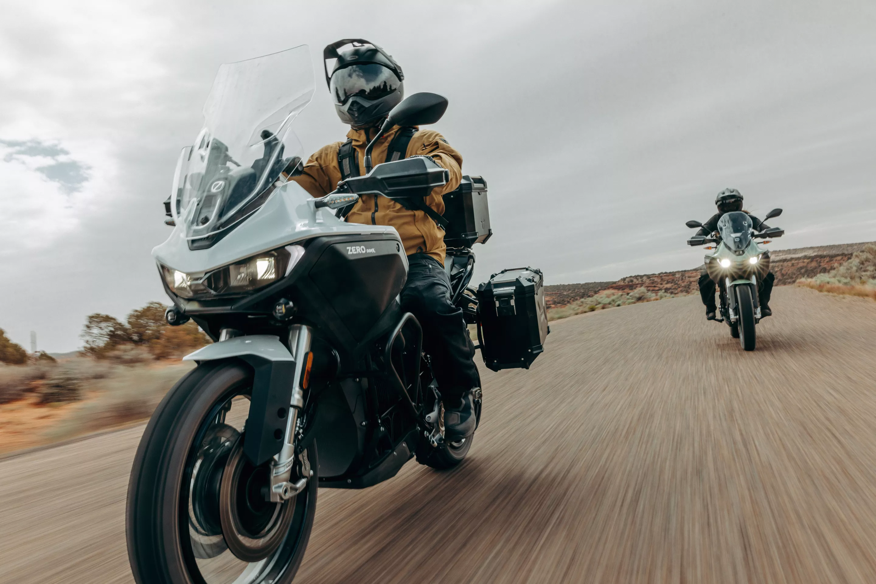 The DSR/X electric adventure motorcycle has a top speed of 122 mph
