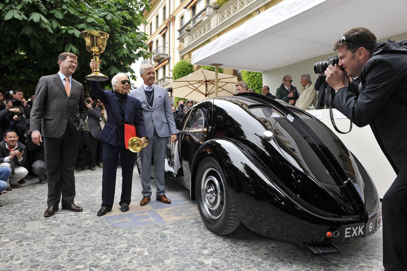 Fashion magnate Ralph Lauren's collection includes a one-of-three 1938 Bugatti Type 57SC Atlantic Coupe