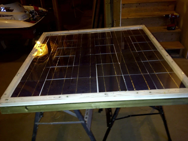 Finished solar panel