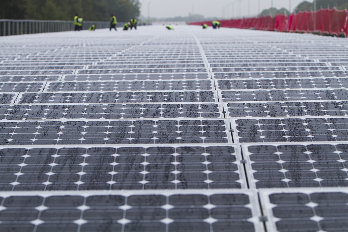 16,000 solar panels have been installed on the roof of a two mile long rail tunnel and will generate an estimated 3.3 MWh of electricity per year
