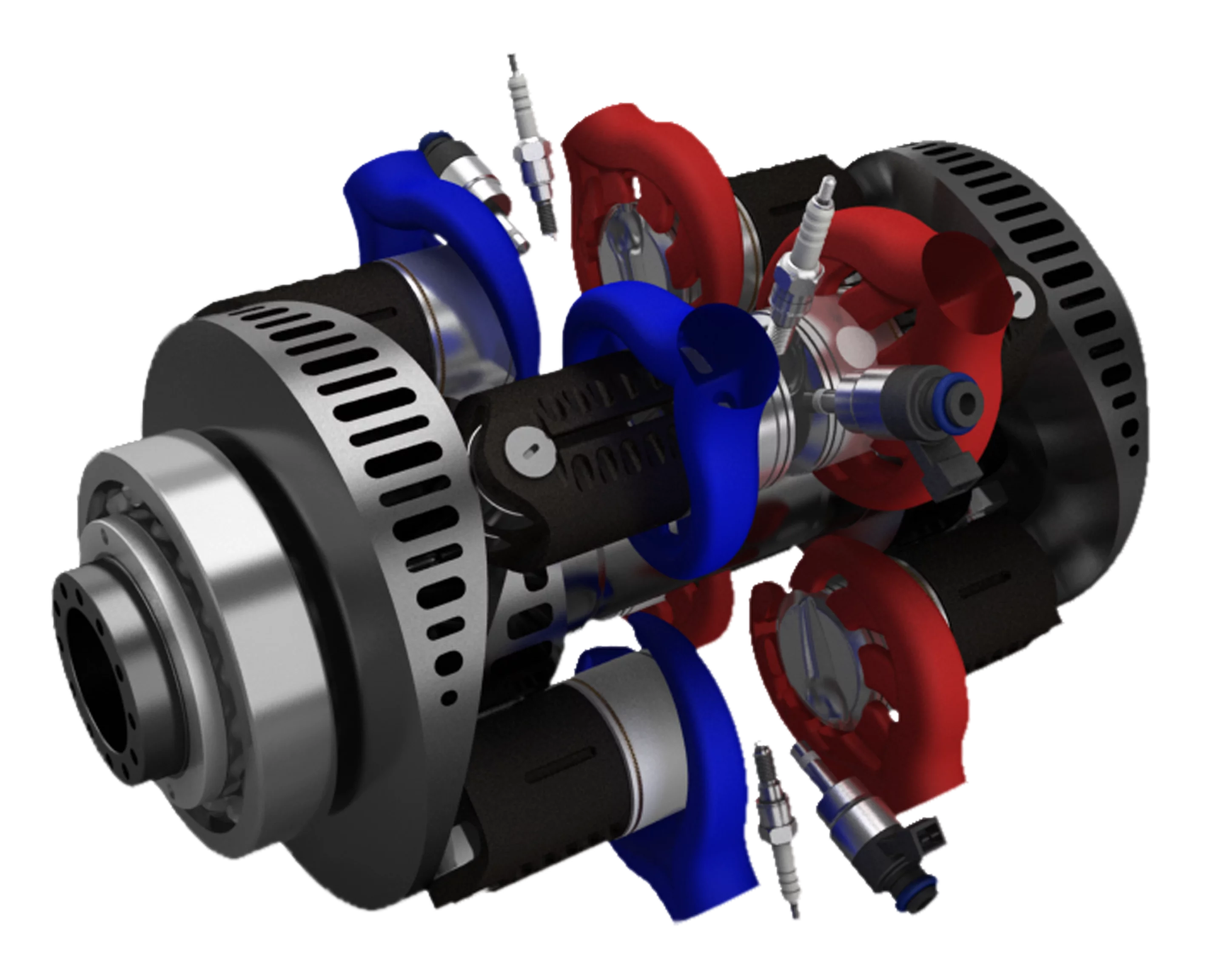 The INNengine e-Rex is technically a two-stroke engine, but without all of the downsides of a conventional two-stroke