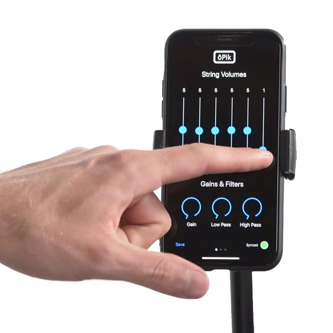 Individual string volume can be controlled via a companion app